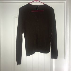 Brown Knit Cardigan H&M
